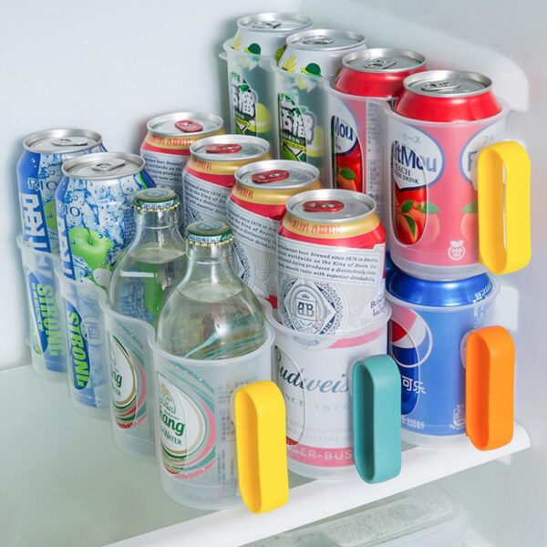 1~10PCS Hole Beverage Soda Drink Can Organizer Racks Fridge Drink Bottle Holder Beer Refrigeration Shelf Home Kitchen Storage - Image 4