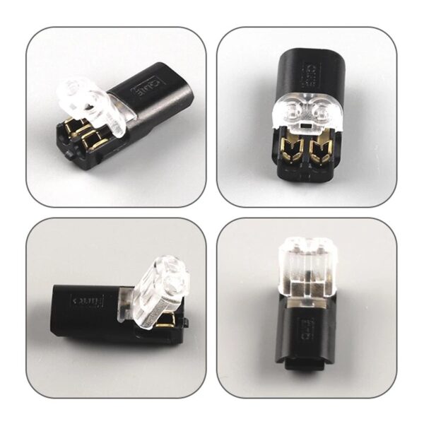 10PCS Fast Pluggable Wire Connector 2Pin Splice Electrical Cable Crimp Terminals For Wires Wiring LED Car Connectors 22-20AWG - Image 5