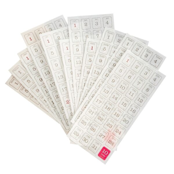 12pcs/pack 365 days notebook background decoration calendar note stickers Planner hand made Collage material - Image 5
