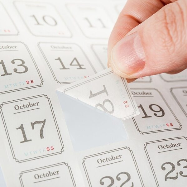 12pcs/pack 365 days notebook background decoration calendar note stickers Planner hand made Collage material - Image 6
