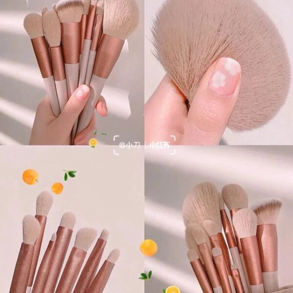 13 PCS Makeup Brushes Set Eye Shadow Foundation Women Cosmetic Brush Eyeshadow Blush Beauty Soft Make Up Tools Bag - Image 5