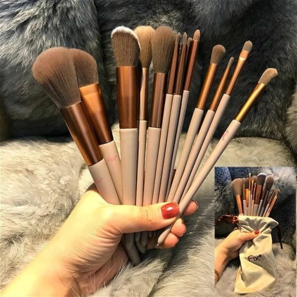 13 PCS Makeup Brushes Set Eye Shadow Foundation Women Cosmetic Brush Eyeshadow Blush Beauty Soft Make Up Tools Bag - Image 6