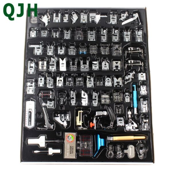 15/42/82PCS Sewing Machine Presser Foot Press For Brother Singer Kit Braiding Blind Stitch OverLock Zipper Ruler Parts Accessory