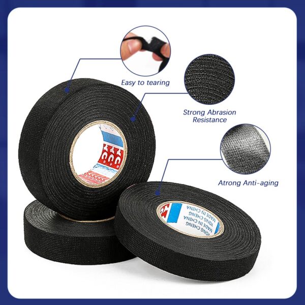 15m Tape Car Engine Compartment Car With High Temperature Resistance Insulation Flame Retardant Velvet Electrical Tape Cloth - Image 5