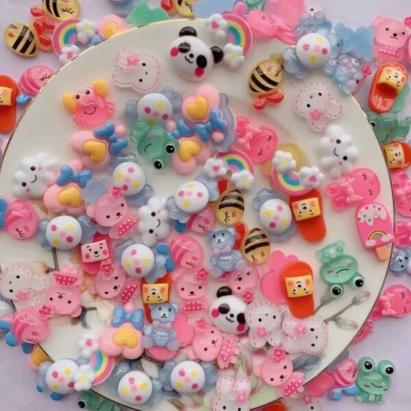 16 Pcs/Bag Mixed Style Color Resin Cute Animal Nail Art Phone Case Hairpin Fridge Handmade DIY Charms Accessory Decoration - Image 4
