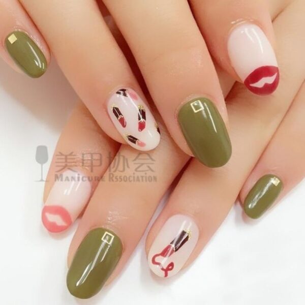 1Pc Anime Kawaii Diy Barbie Nail Stickers Cartoon Girl Letter Love Bowknot Doll Nail Patch Art Sticker Decal Decoration Gift Toy - Image 5