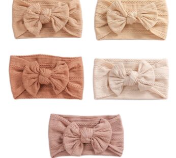 1Pcs Newborn Baby Headband For Girls Elastic Knit Children Turban Baby Bows Soft Nylon Kids Headwear Hair Accessories 32 Colors