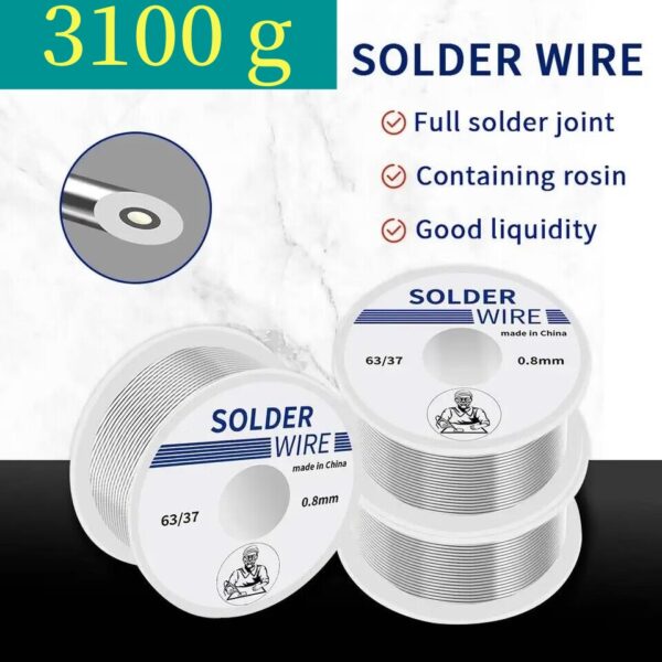 3100g Disposable Lighter Solder Welding Wire Stainless Steel Flux-cored Temperature Copper-iron-nickel Aluminum Welding Tin Wire