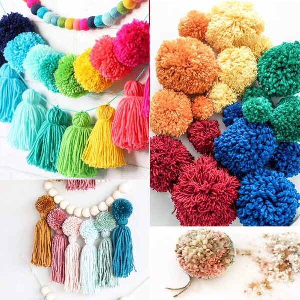 4 Sizes Portable Pompom Maker Essential Pom-pom Maker Fluff Ball Weaver Needle Craft Homen DIY Knitting Wool Home Tools - Image 4