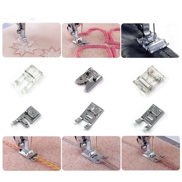 42 Pcs Of Metal Multifunctional Presser Foot Kit, Household Sewing Tools, Woven Blind Stitch/Overlock Stitch/Zipper Ruler Parts - Image 2