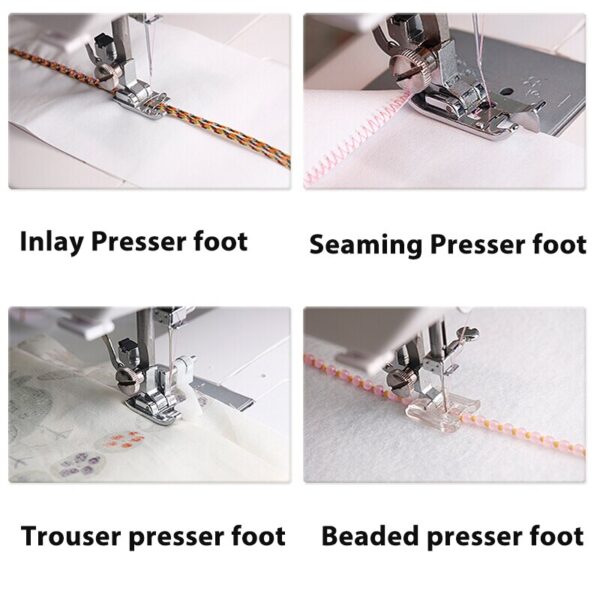 42 Pcs Of Metal Multifunctional Presser Foot Kit, Household Sewing Tools, Woven Blind Stitch/Overlock Stitch/Zipper Ruler Parts - Image 3