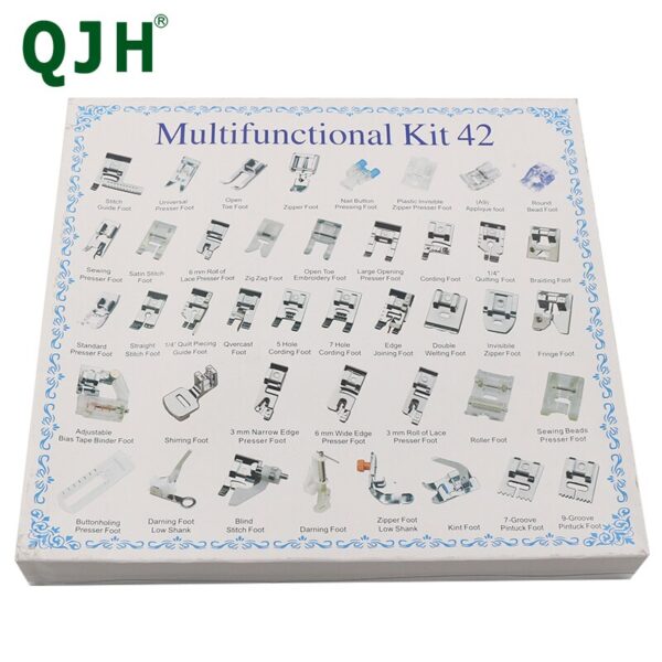 42 Pcs Of Metal Multifunctional Presser Foot Kit, Household Sewing Tools, Woven Blind Stitch/Overlock Stitch/Zipper Ruler Parts - Image 6