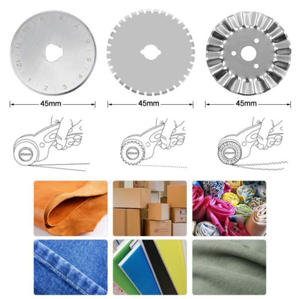 45MM Leather craft Rotary Cutter Leather Cutting Tool Leather Craft Fabric Circular Blade Knife DIY Patchwork Sewing Quilting - Image 2