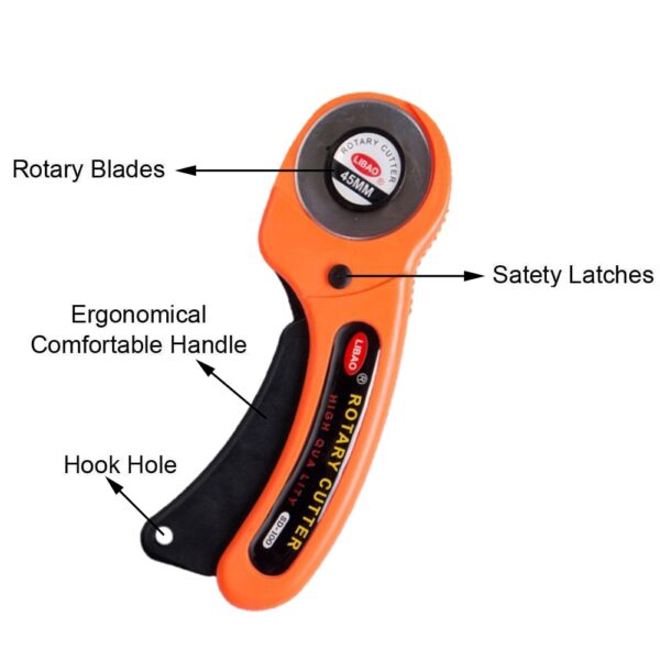 45MM Leather craft Rotary Cutter Leather Cutting Tool Leather Craft Fabric Circular Blade Knife DIY Patchwork Sewing Quilting - Image 4