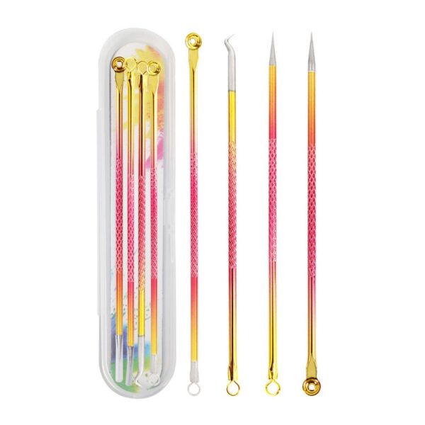 4PCS Acne Blackhead Comedone Black Spot Pimple Blemish Remover Skin Care Women Beauty Acne Treatment Pore Cleanser Needle Hook - Image 5
