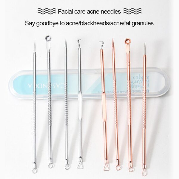 4PCS Acne Blackhead Comedone Black Spot Pimple Blemish Remover Skin Care Women Beauty Acne Treatment Pore Cleanser Needle Hook - Image 3