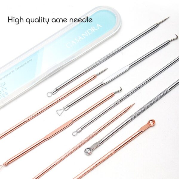 4PCS Acne Blackhead Comedone Black Spot Pimple Blemish Remover Skin Care Women Beauty Acne Treatment Pore Cleanser Needle Hook - Image 4