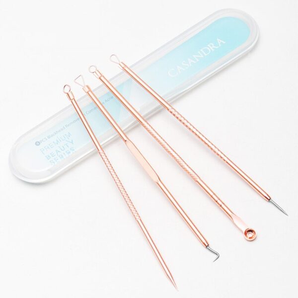4PCS Acne Blackhead Comedone Black Spot Pimple Blemish Remover Skin Care Women Beauty Acne Treatment Pore Cleanser Needle Hook - Image 6