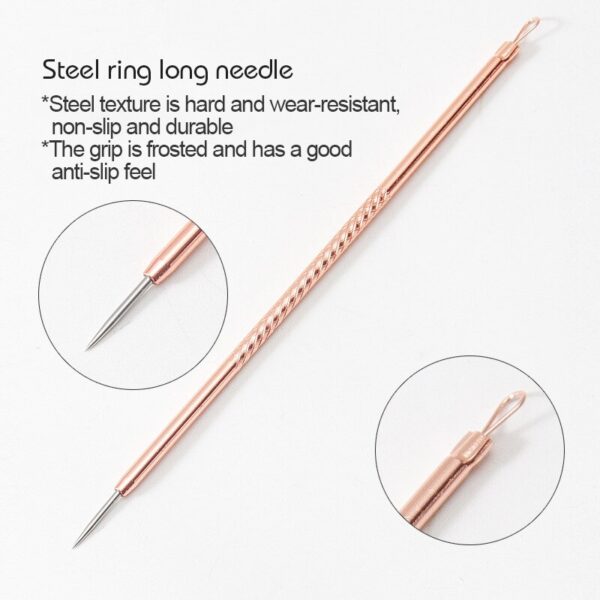 4PCS Acne Blackhead Comedone Black Spot Pimple Blemish Remover Skin Care Women Beauty Acne Treatment Pore Cleanser Needle Hook
