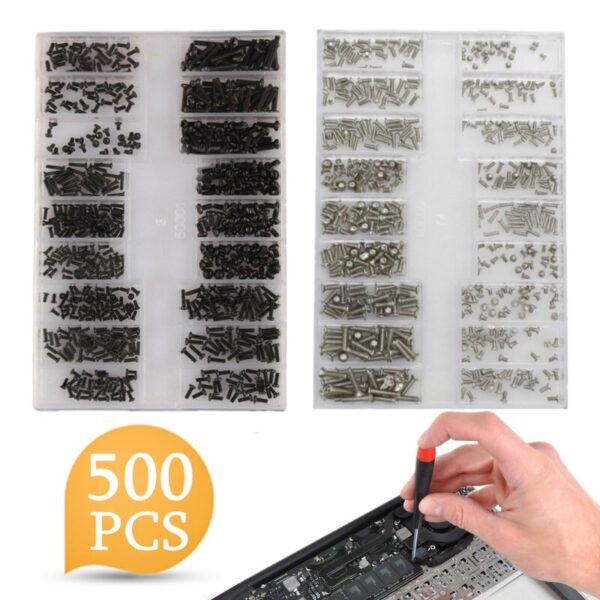 500pcs KM Screw Fastening Flat Head Electronic Laptop Notebook Computer Cell Phone Screws Replaceable Repair Set M2 M1.7 M1.4 M1