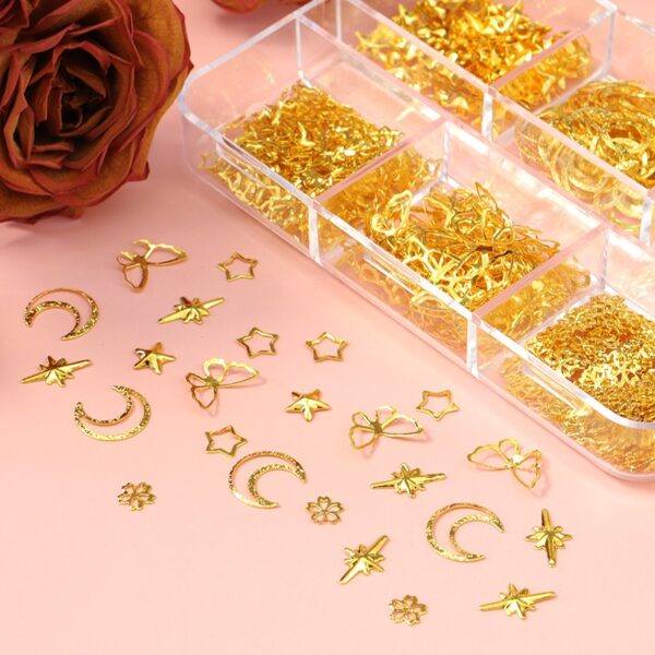 550pcs/box Metallic Butterfly Epoxy Accessories Stars Moon Resin Mold Silicone Filler Pendant Jewelry Making Nail Art DIY Crafts - Image 3