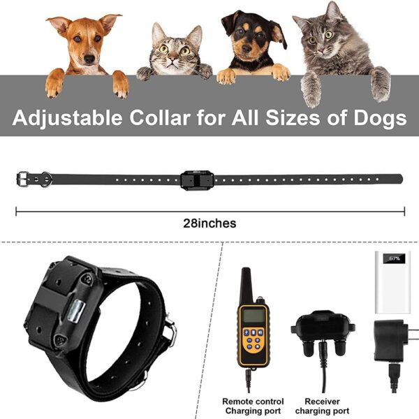 800m Digital Dog Training Collar Waterproof Rechargeable Remote Control Pet with LCD Display for All Size Shock Vibration Sound - Image 6