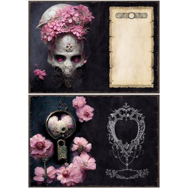8sheets 30pcs Large Gothic Romantic Materials Sticker Diy Computer Stickers for Water Bottle Arts Crafts - Image 4