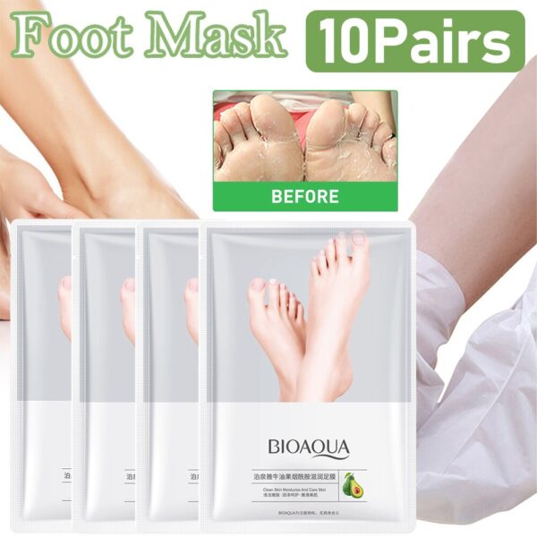 Avocado&Niacinamide Foot SPA Pedicure Socks Natural Exfoliating Socks Moisturing Foot Peel Mask for Beauty & Personal Care