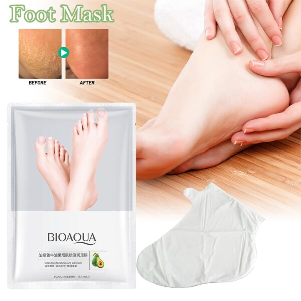 Avocado&Niacinamide Foot SPA Pedicure Socks Natural Exfoliating Socks Moisturing Foot Peel Mask for Beauty & Personal Care - Image 4