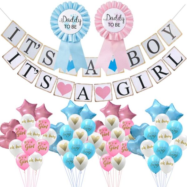Baby Shower Decoration Mommy To Be Dad To Be Blue/pink Badge Shoulder Strap Sash Set Baby Gender Reveal Gifts Birthday Supplies - Image 6