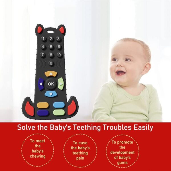 Baby Silicone Teething Toys Remote Control Shape Teether Infant Chew Toys Relief Teeth Gum Sensory Toy for Babies 6 12 Months - Image 5