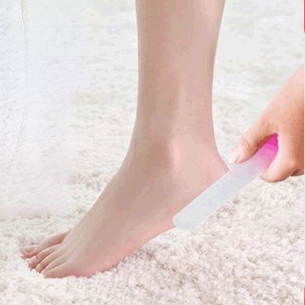 Beauty Salon Sand Blasting Big Glass Nail File Block Custom Logo Nail File Tempered Glass - Image 6