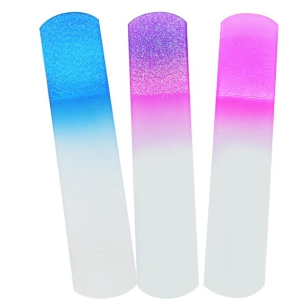 Beauty Salon Sand Blasting Big Glass Nail File Block Custom Logo Nail File Tempered Glass