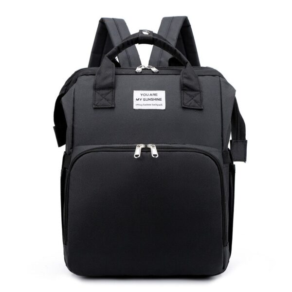 Black Oxford Waterproof Storage Bag for Mommy's and Baby's Items Perfect for Traveling Maternity Bag Baby Organizer