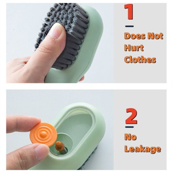 Cleaning Brush Soft Bristled Liquid Shoe Brush Long Handle Brush Clothes Brush Shoe Clothing Board Brush Household Cleaning Tool - Image 3