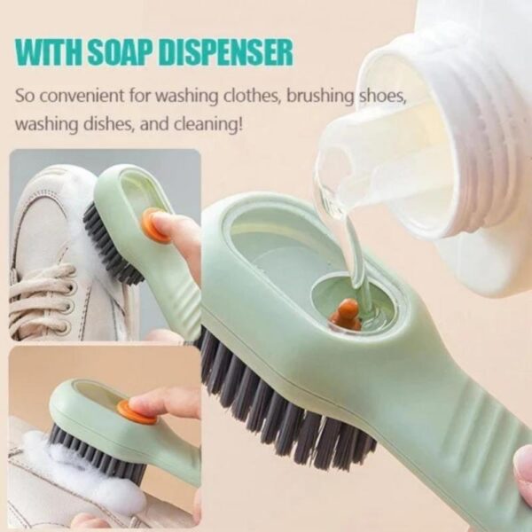 Cleaning Brush Soft Bristled Liquid Shoe Brush Long Handle Brush Clothes Brush Shoe Clothing Board Brush Household Cleaning Tool - Image 4