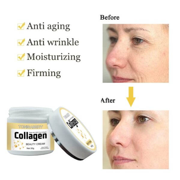Collagen Wrinkle Removal Cream Fade Fine Lines Firming Lifting Anti-aging Improve Puffiness Moisturizing Tighten Beauty Care - Image 4