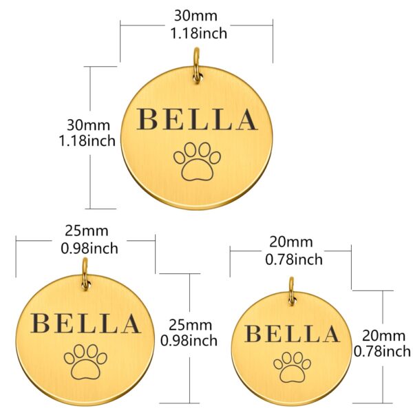 Custom Name Anti-lost IDTag Engraved Record Tel Address Cat Puppy Personalized Paw Print Medal Pendant Dog Pet Collar Accessory - Image 3