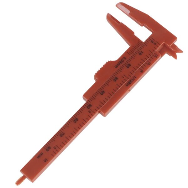 DIYWORK Calipers Plastic 0.01mm Micrometer 180mm Vernier Caliper Ruler Mini Measuring Tool Orange Gauge Gauging Tools