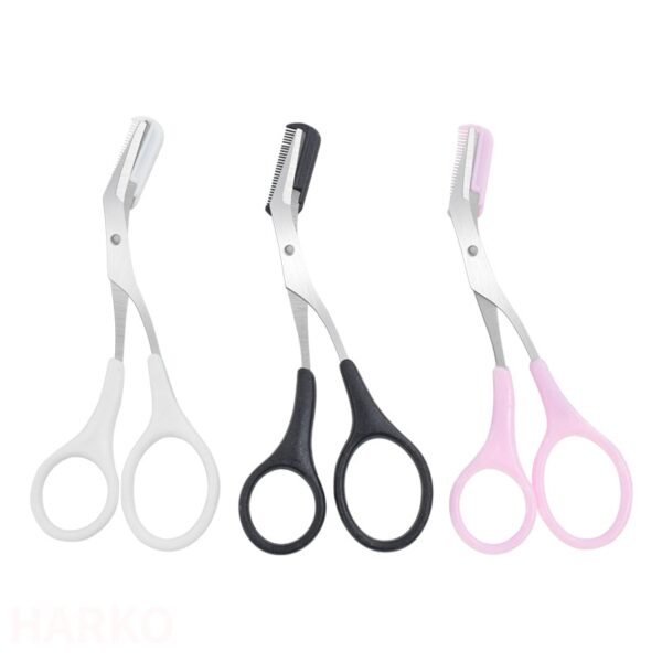 Eyebrow Trimmer Scissor Beauty Products for Women Eyebrow Scissors with Comb Stainless Steel Makeup Tools Beauty Scissors - Image 2