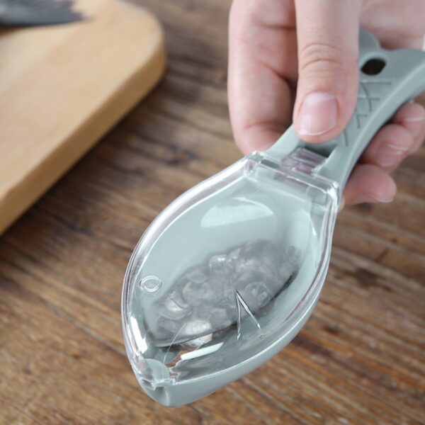 Fish Scales Graters Scraper Fish Cleaning Tool Scraping Scales Device with Cover Home Kitchen Cooking Fish Tool Kitchen Tools - Image 5