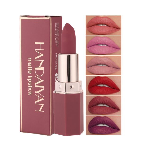HANDAIYAN 6 Colors Matte Lipstick Beauty Lip Gloss LippenstiftTinted Balm 24 Hours Waterproof Free Shipping Makeup - Image 2