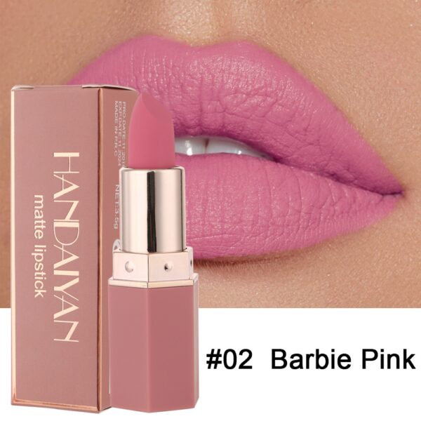 HANDAIYAN 6 Colors Matte Lipstick Beauty Lip Gloss LippenstiftTinted Balm 24 Hours Waterproof Free Shipping Makeup - Image 3