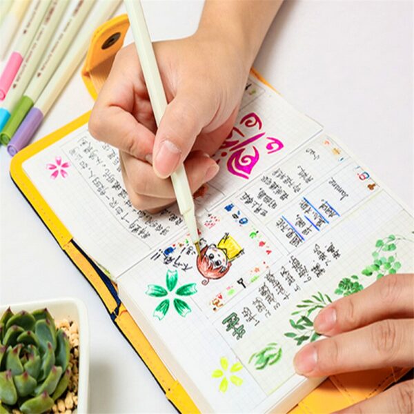 High quality 10 Colors Metallic Art Markers pen DIY Crafts Soft Brush Pen School office School student art supplies - Image 2