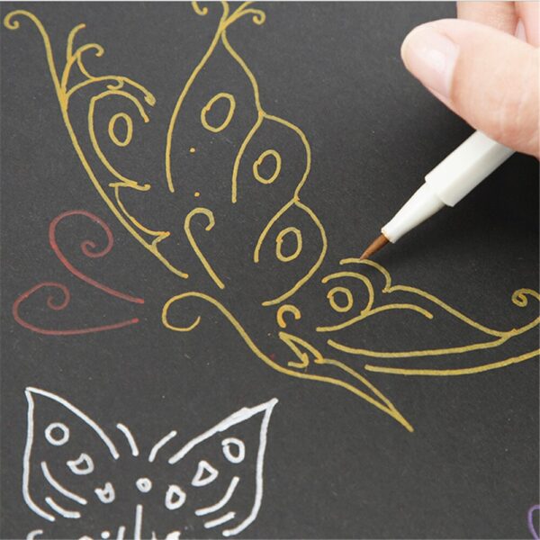 High quality 10 Colors Metallic Art Markers pen DIY Crafts Soft Brush Pen School office School student art supplies - Image 3