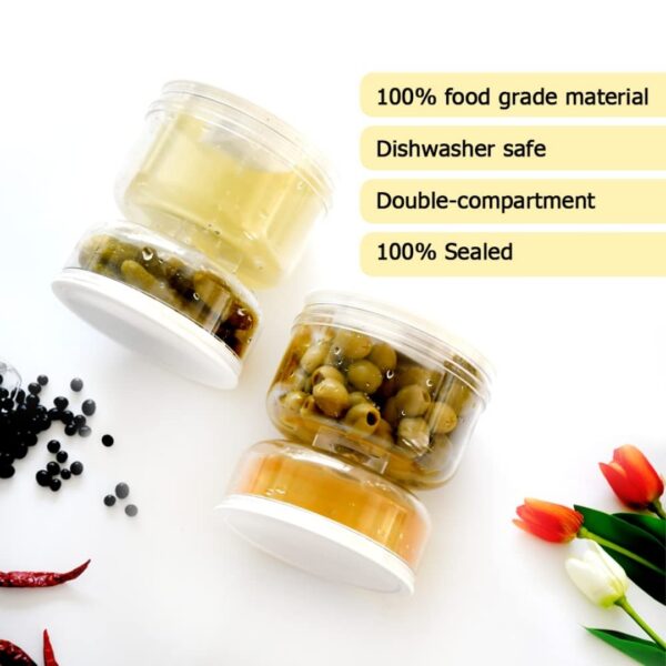 Home Kitchen Pickles Store Jar Dry and Wet Dispenser Pickle Olives Hourglass Jar Cucumber Container Food Juice Separator Tools - Image 3