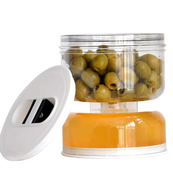 Home Kitchen Pickles Store Jar Dry and Wet Dispenser Pickle Olives Hourglass Jar Cucumber Container Food Juice Separator Tools - Image 5