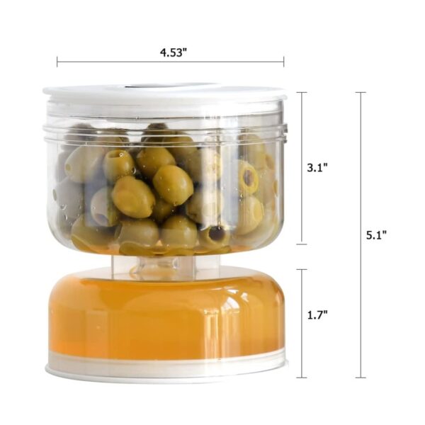Home Kitchen Pickles Store Jar Dry and Wet Dispenser Pickle Olives Hourglass Jar Cucumber Container Food Juice Separator Tools - Image 6