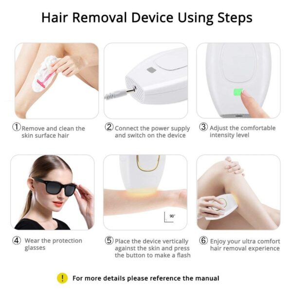 IPL Device Hair Removal Epilator for Women 500000 Flashes Epilator Hair Remover Shaving Machine Facial Epilator Women's Shaver - Image 6