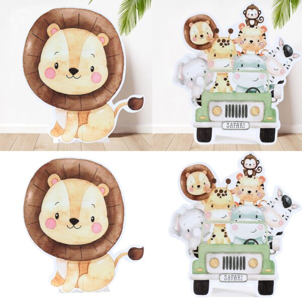 Jungle Animal Backdrop Safari Birthday Party Decoration Kids Woodland Wild One Lion Themed Party Supplies Baby Shower Decor - Image 6